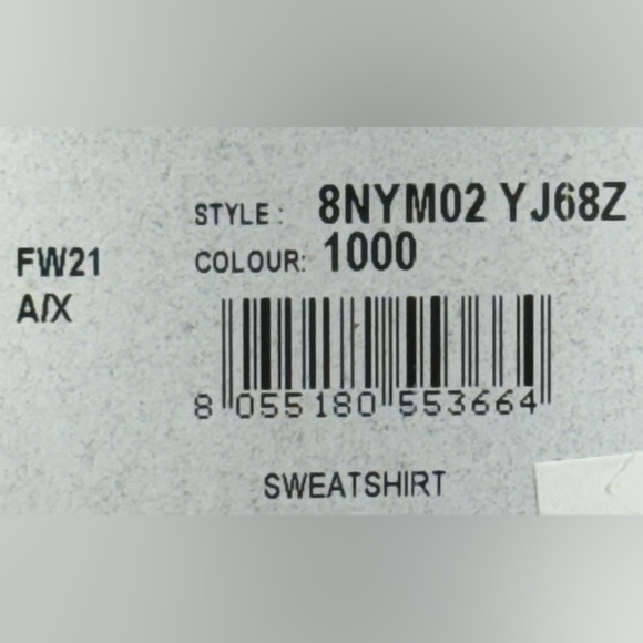 ARMANI EXCHANGE  ARMANI EXCHANGE ICON LOGO SWEATSHIRT White - Picture 5 of 5